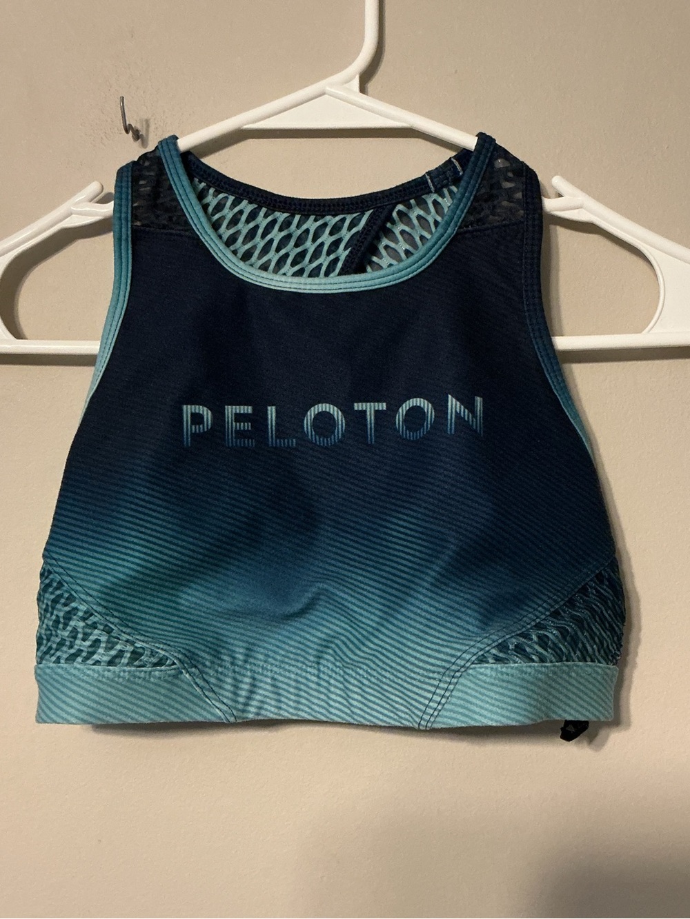 Peloton Teal to Navy Ombre Sports Bra